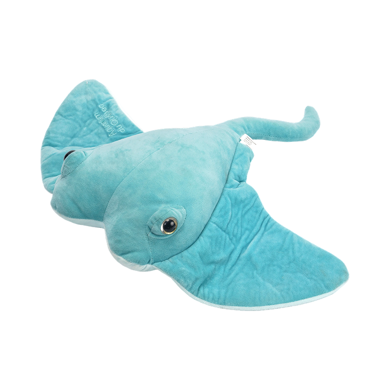Peixe-demônio de velcro marinho bonito e azul da vida oceânica brinquedos de pelúcia