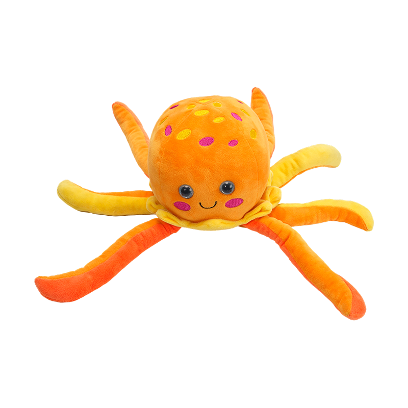 Polvo amarelo brinquedos de pelúcia oceano vida brinquedo de pelúcia
