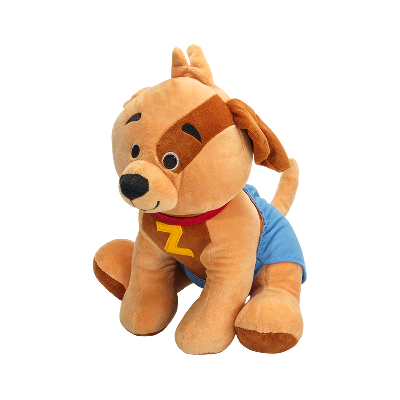 Brinquedo de pelúcia para cachorro marrom sentado cheio - animais de fazenda
