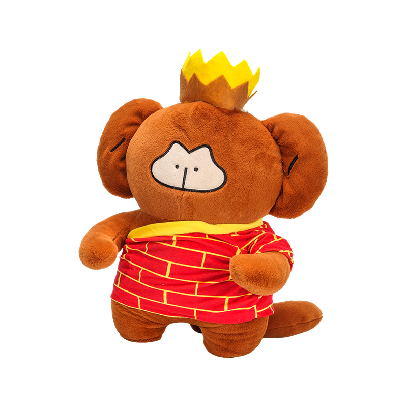Brinquedos de pelúcia macaco animal fantasia com coroa e manto