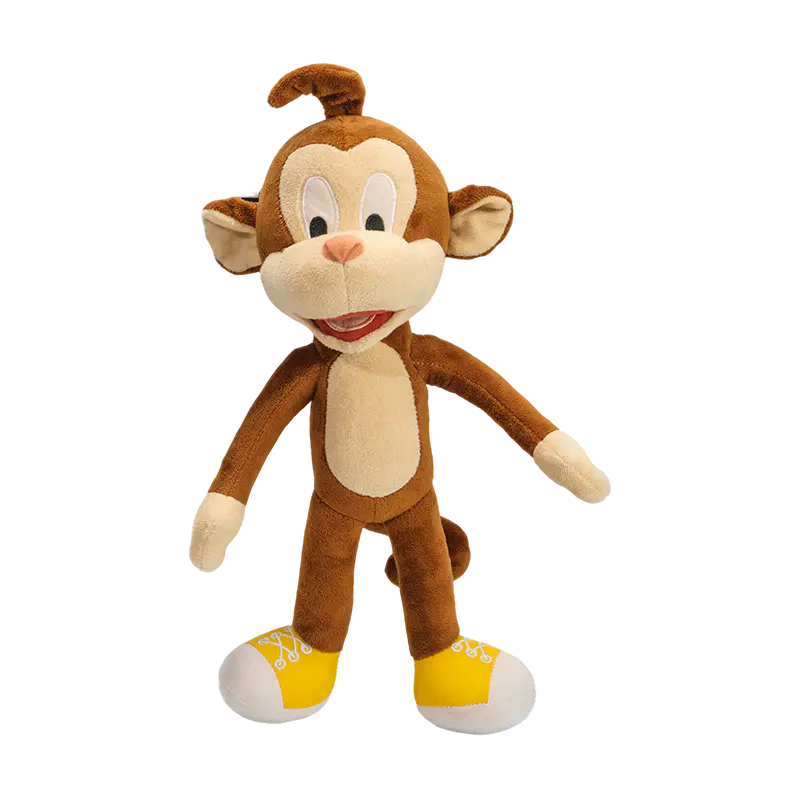 Macaco em pé brinquedos de pelúcia animal selvagem