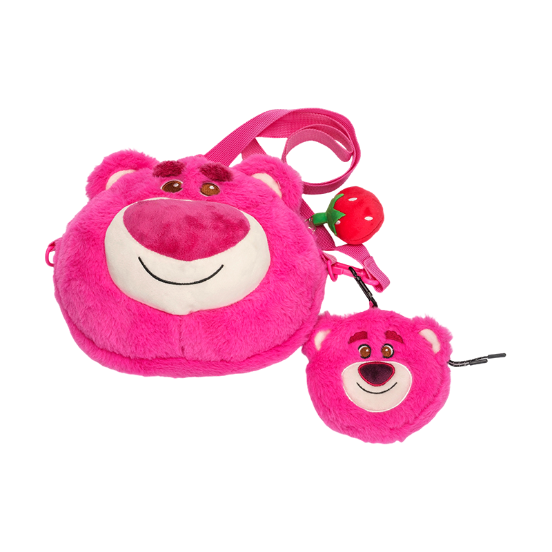 Linda mochila de pelúcia urso rosa