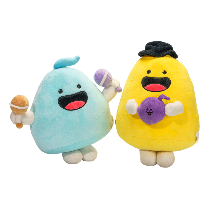 Chaveiros alegres de pelúcia com sorvete e donut