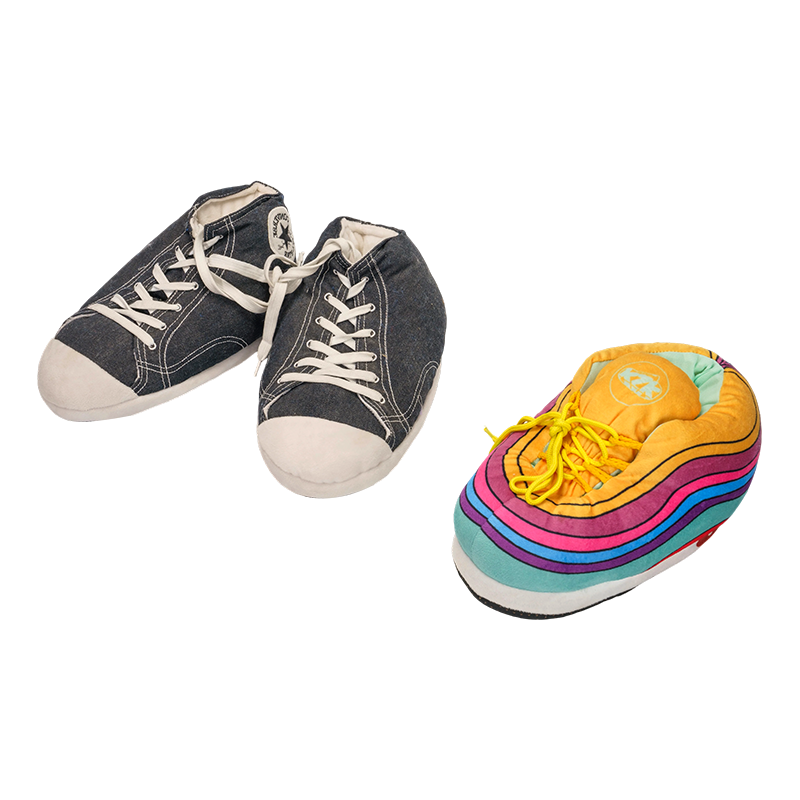 Lona clássica e sapatos de lã coloridos