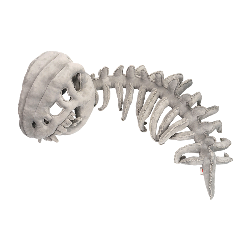 Chapéu de pelúcia esqueleto de dinossauro cinza tamanho adulto Chapéu de pelúcia esqueleto de dinossauro cinza tamanho adulto