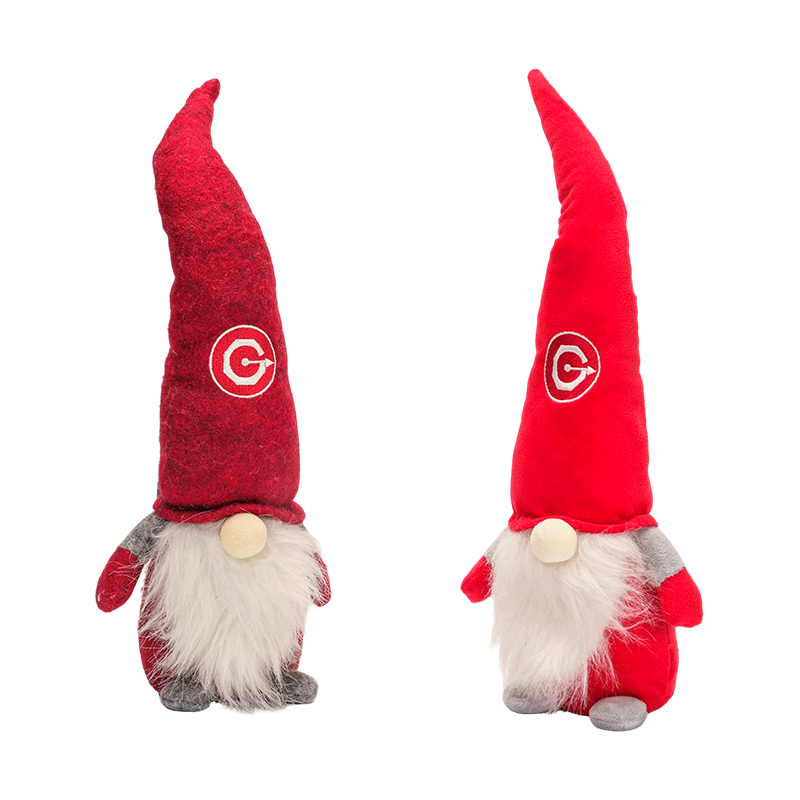 Brinquedo de casal de gnomos de natal com chapéu vermelho