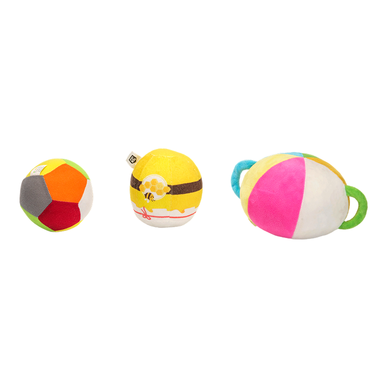 Trio de bolas multicoloridas que agradam aos animais de estimação Trio de bolas multicoloridas que agradam aos animais de estimação